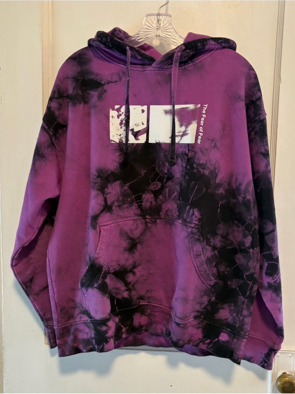 Spiritbox The Fear Of Fear Hoodie Sz M Purple Black Tie Dye Metalcore Band Merch